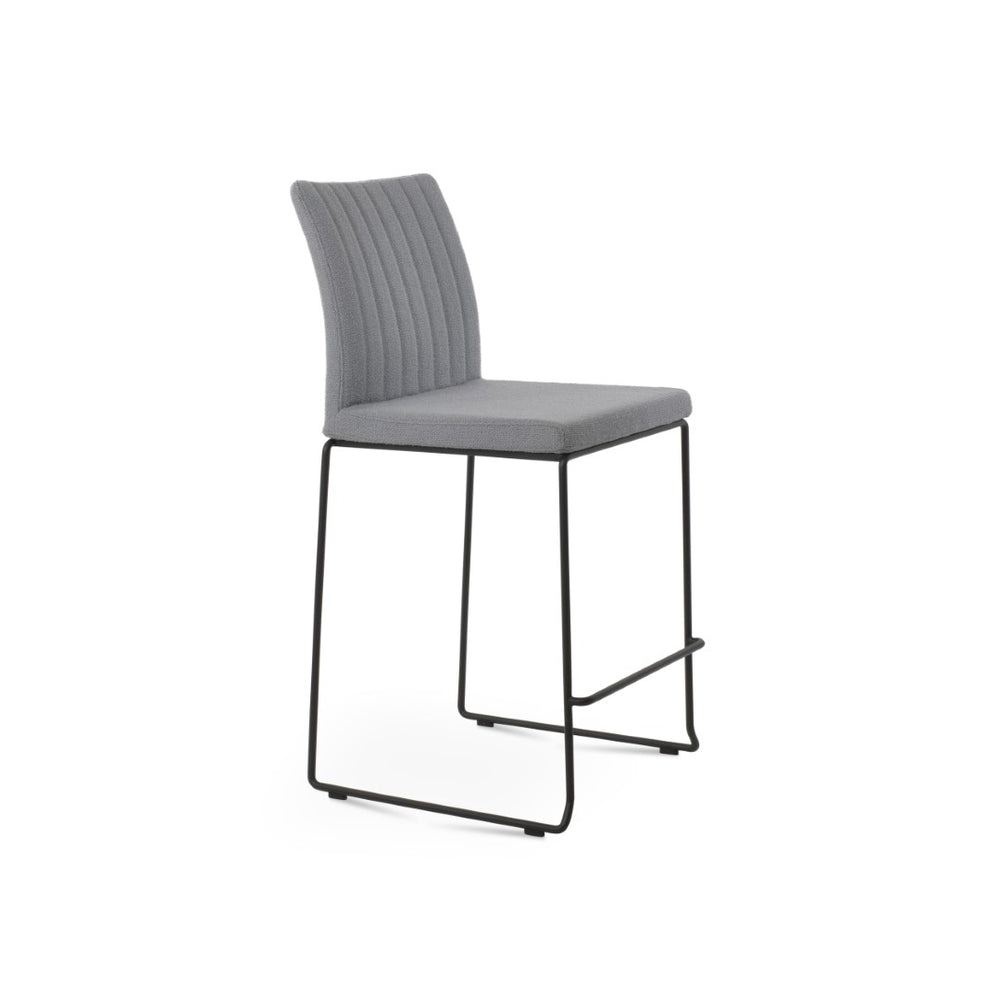Soho Concept Zeyno Stackable Barstools & Counterstools - Durable Boucle Fabric With 10-year Guarantee, Grey Finish Grey  Soho-concept-dining-chair-07288