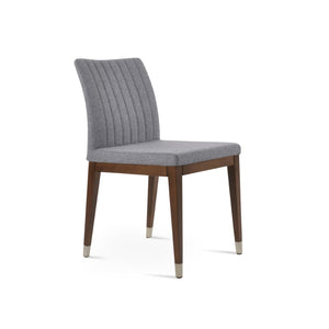 Soho Concept Zeyno Wood Dining Chair With Camira Blazer Wool Fabric – Elegant, Durable, 10-year Guarantee! Walnut,Chrome,Grey  Soho-concept-dining-chair-06545