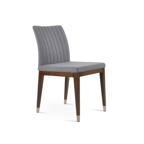 Soho Concept Zeyno Wood Dining Chair With Camira Blazer Wool Fabric – Elegant, Durable, 10-year Guarantee! Walnut,Chrome,Grey  Soho-concept-dining-chair-06545