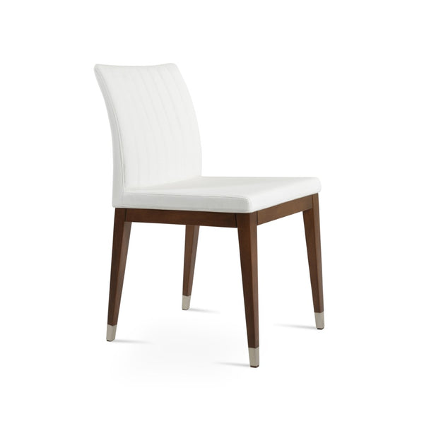 Soho Concept Zeyno Wood Dining Chair - Durable Leatherette Upholstery, Solid Wood Base, 2-year Guarantee, Limited Stock! Walnut,Chrome,White  Soho-concept-dining-chair-06543