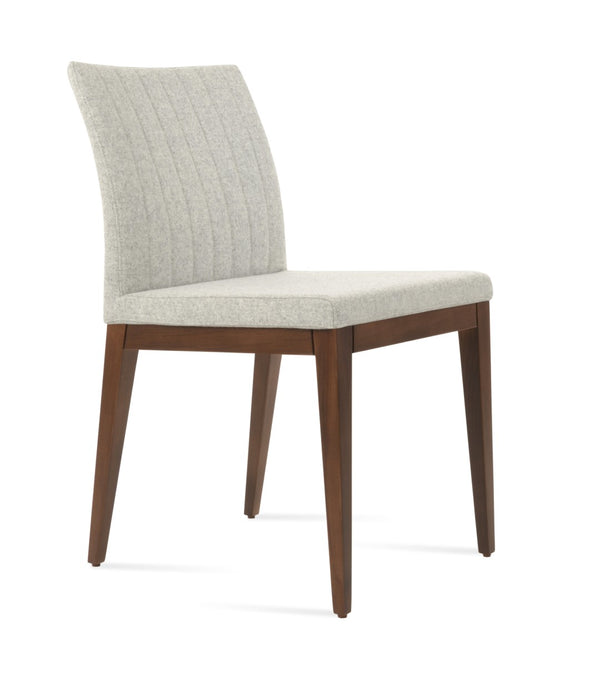 Soho Concept Zeyno Wood Dining Chair With Camira Blazer Wool Fabric – Elegant, Durable, 10-year Guarantee! Walnut,Silver  Soho-concept-dining-chair-06555