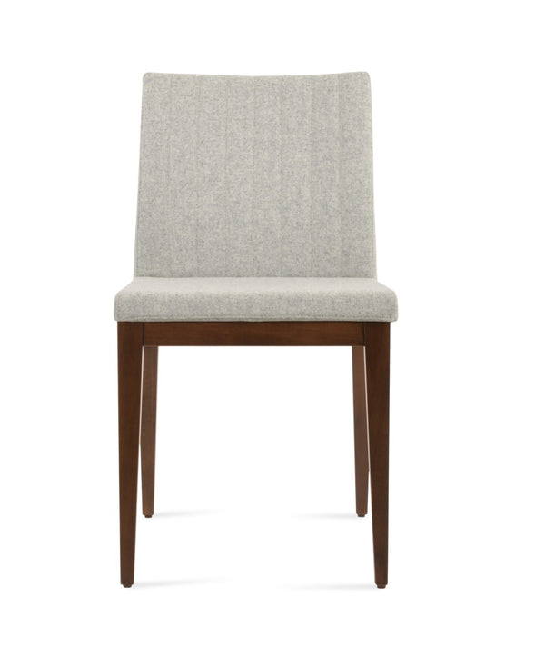Soho Concept Zeyno Wood Dining Chair With Camira Blazer Wool Fabric – Elegant, Durable, 10-year Guarantee! Walnut,Silver  Soho-concept-dining-chair-06555