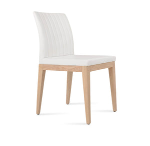 Soho Concept Zeyno Wood Dining Chair - Durable Leatherette Upholstery, Solid Wood Base, 2-year Guarantee, Limited Stock! Ash,Natural,White  Soho-concept-dining-chair-06397