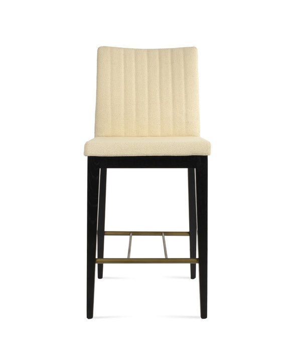 Soho Concept Zeyno Counter Barstools - Luxurious Boucle Fabric & Genuine Leather With 10-year Guarantee Options Ash,Black,Brass,Beige  Soho-concept-dining-chair-07281
