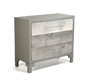 Zentique Charlot Dresser: Eco-friendly Modern Storage With Chic Grey Vinyl & Luxurious Cowhide Accents Grey Vinyl,Grey Cowhide Recycled Book Zf001