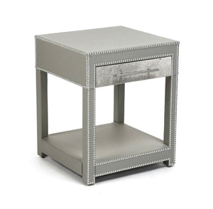 Zentique Austria Solid Wood Nightstand – Compact 21.5" x 26.25" Durable Bedside Table with Drawer, USA-Made Finish ZF002