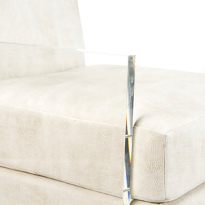 Zentique Charles Acrylic Chair with PU Cushion — Clear Modern Dining, Office & Accent Seating, Durable Stylish Design ZF003
