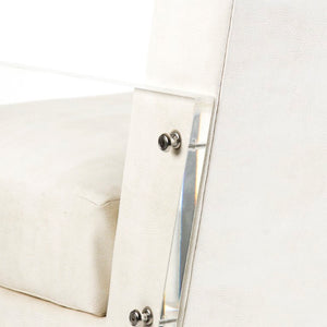Zentique Charles Acrylic Chair with PU Cushion — Clear Modern Dining, Office & Accent Seating, Durable Stylish Design ZF003