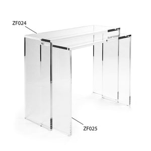 Zentique Cleon Acrylic Console Table — Crystal Clear Modern Entryway Console, Durable Scratch-Resistant USA Made (97 chars) ZF024