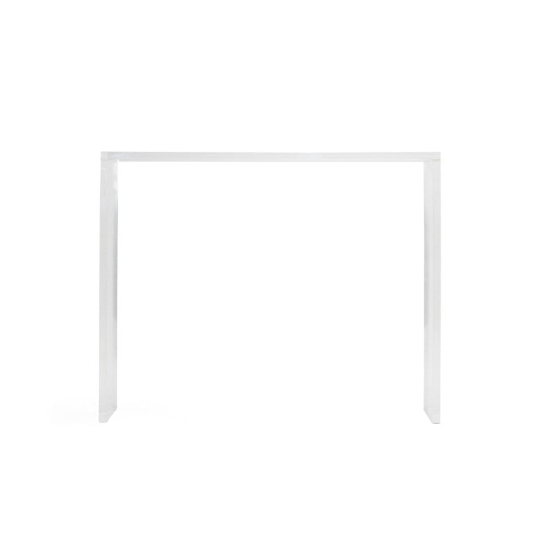 Zentique Cleon Acrylic Console — Clear Modern Entry Table W40 x H32 x D14, Durable Acrylic, Minimalist Chic (Made in USA) ZF025