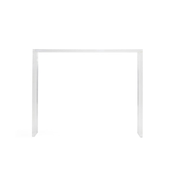 Zentique Cleon Acrylic Console — Clear Modern Entry Table W40 x H32 x D14, Durable Acrylic, Minimalist Chic (Made in USA) ZF025