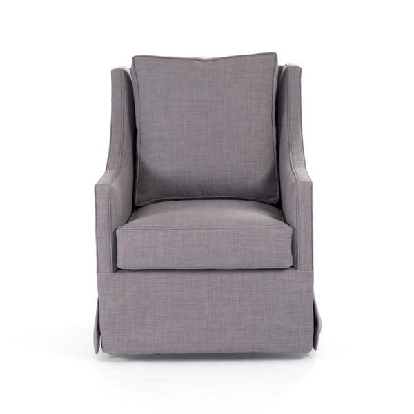 Zentique Carrie Chair - Elegant Blue-grey Upholstered Accent Chair For Modern Comfort & Stylish Decor 100% Polyester,Blue,Grey Wood Zf031