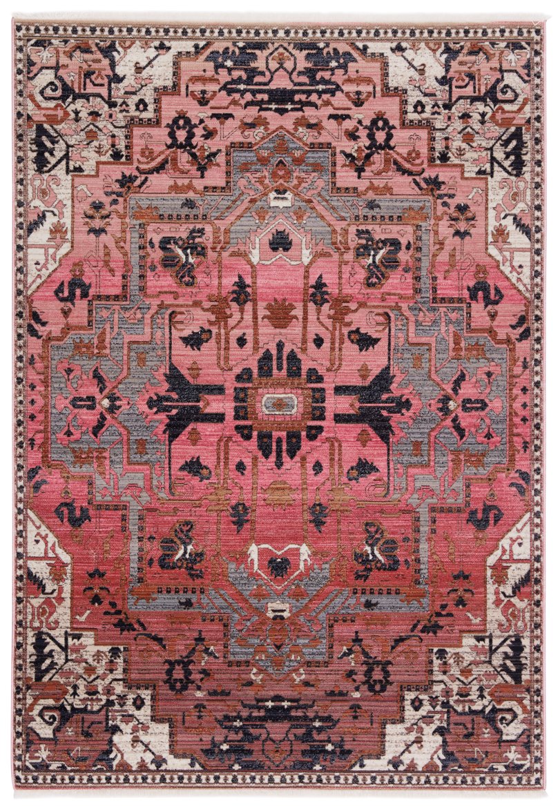 Jaipur Living Zefira Bellona Zfa06 Powerloomed Machinemade 100% Polypropylene Traditional Medallion Indoor Rug Pink, Gray 100% Polypropylene Rug148470