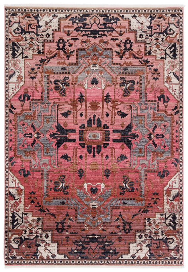 Jaipur Living Zefira Bellona Zfa06 Powerloomed Machinemade 100% Polypropylene Traditional Medallion Indoor Rug Pink, Gray 100% Polypropylene Rug148470