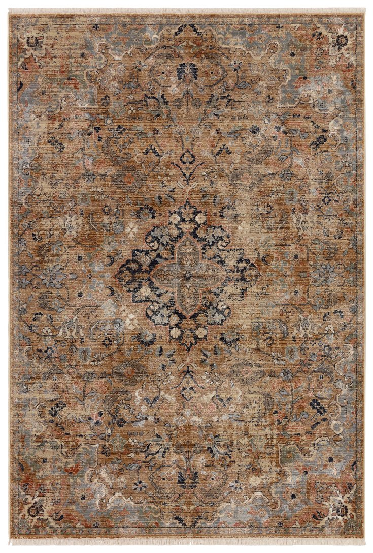 Jaipur Living Zefira Amena Zfa08 Powerloomed Machinemade 100% Polypropylene Vintage Medallion Indoor Rug Brown, Gray 100% Polypropylene Rug148477