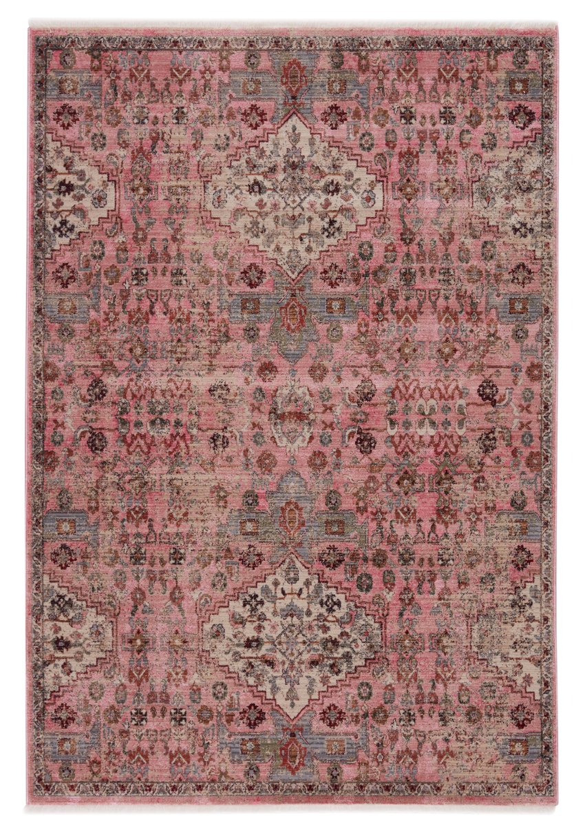 Jaipur Living Zefira Kerta Zfa10 Powerloomed Machinemade 100% Polypropylene Vintage Medallion Indoor Rug Pink, Beige 100% Polypropylene Rug148482