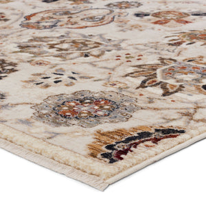 Jaipur Living Vibe by Jaipur Living Althea Oushak Floral Polypropylene Rug for Dining Rooms Cream 8'X10'6" RUG156880