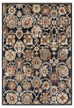 Jaipur Living Vibe by Jaipur Living Althea Oushak Floral Polypropylene Rug for Dining Rooms Blue 10'X14' RUG156884