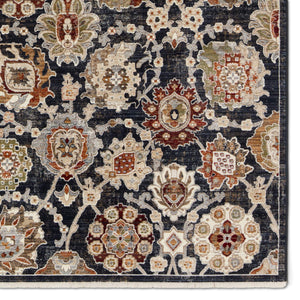 Jaipur Living Vibe by Jaipur Living Althea Oushak Floral Polypropylene Rug for Dining Rooms Blue 10'X14' RUG156884