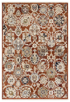 Jaipur Living Vibe by Jaipur Living Althea Oushak Floral Polypropylene Rug for Dining Rooms Orange 10'X14' RUG156887