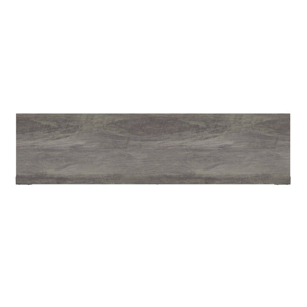 English Elm Wyatt Modern Farmhouse Tall TV Console Cabinet with Stylish Open Shelves and Hidden Storage Solutions Gray Wash 60" ZG-025-GY-GG