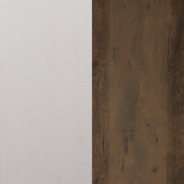 English Elm Wyatt Modern Farmhouse Tall TV Console Cabinet with Stylish Open Shelves and Hidden Storage Solutions White 60" ZG-025-WH-GG