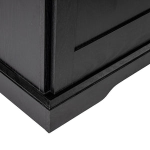 English Elm Harrison 36" Rustic Farmhouse Storage Cabinet with Sliding Barn Door and Adjustable Shelves for Versatile Use Black ZG-026-BLK-GG