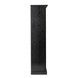 English Elm Harrison 36" Rustic Farmhouse Storage Cabinet with Sliding Barn Door and Adjustable Shelves for Versatile Use Black ZG-026-BLK-GG