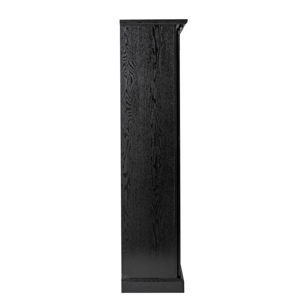 English Elm Harrison 36" Rustic Farmhouse Storage Cabinet with Sliding Barn Door and Adjustable Shelves for Versatile Use Black ZG-026-BLK-GG
