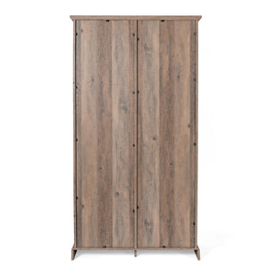 English Elm Harrison 36" Rustic Farmhouse Storage Cabinet with Sliding Barn Door and Adjustable Shelves for Versatile Use Graywash ZG-026-GRYWSH-GG