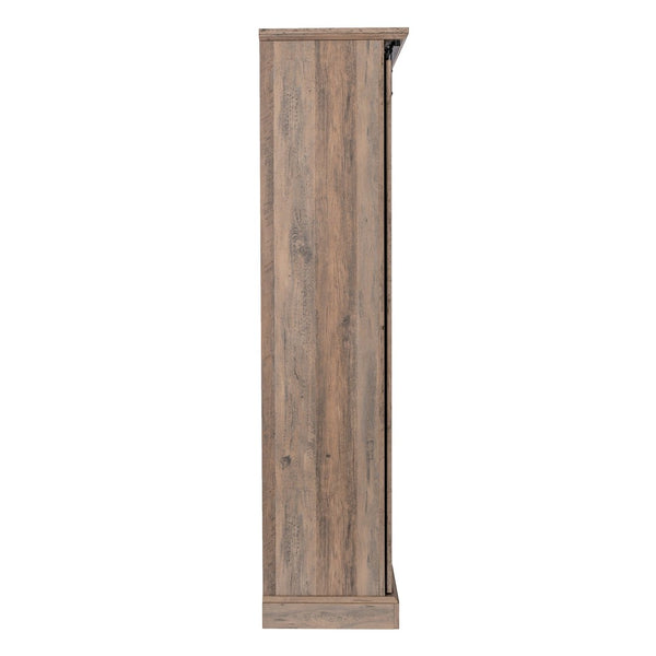 English Elm Harrison 36" Rustic Farmhouse Storage Cabinet with Sliding Barn Door and Adjustable Shelves for Versatile Use Graywash ZG-026-GRYWSH-GG