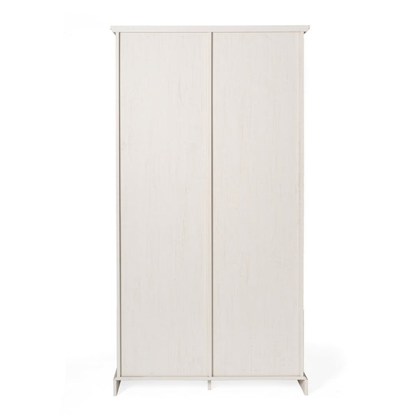 English Elm Harrison 36" Rustic Farmhouse Storage Cabinet with Sliding Barn Door and Adjustable Shelves for Versatile Use White ZG-026-WHT-GG