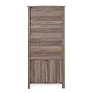 English Elm Stella Modern Farmhouse Bookcase and Storage Cabinet with Glass Doors for Stylish Organization Gray Wash ZG-027-GRYWSH-GG