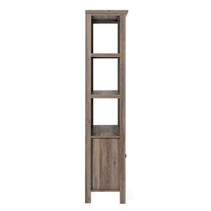 English Elm Stella Modern Farmhouse Bookcase and Storage Cabinet with Glass Doors for Stylish Organization Gray Wash ZG-027-GRYWSH-GG