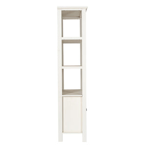 English Elm Stella Modern Farmhouse Bookcase and Storage Cabinet with Glass Doors for Stylish Organization White ZG-027-WHT-GG