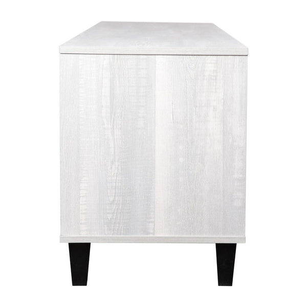 English Elm Nelson 70" Mid Century Modern TV Stand for 60" TVs - Adjustable Shelves, Dual Storage & Wire Management ZG-129-70-GY-GG