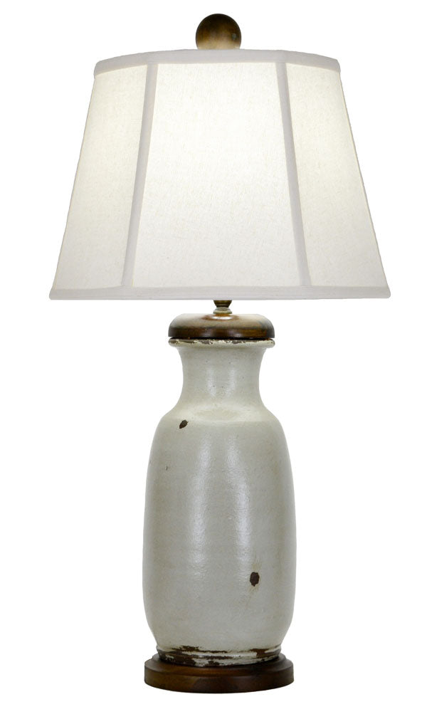 Zeugma Zg018 Veranda Pottery Lamp - Elegant Home Lighting, Unique Design For Stylish Illumination Decor   Zg018 Veranda  With Ec/14 Low Shade