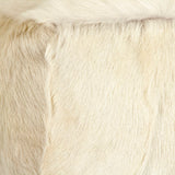 Tibetan Ivory Goat Fur Pouf 100% goat fur/ivory ZGFC-ivory Zentique