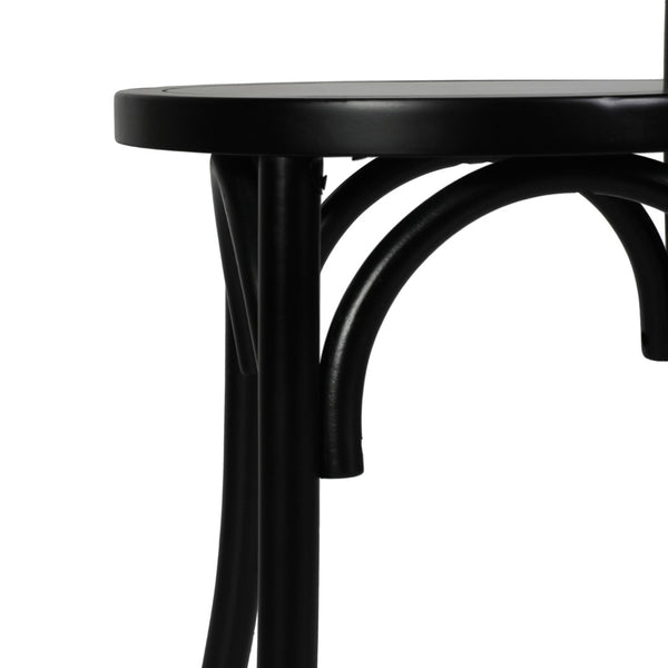 English Elm Betsy Solid Wood Stackable Dining Chair - Timeless Design for Commercial Spaces and Home Use Black ZH-8003A-BLK-GG