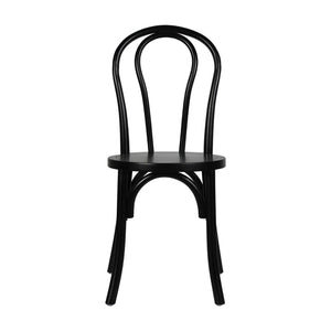 English Elm Betsy Solid Wood Stackable Dining Chair - Timeless Design for Commercial Spaces and Home Use Black ZH-8003A-BLK-GG