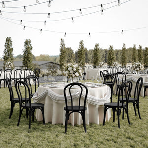 English Elm Betsy Solid Wood Stackable Dining Chair - Timeless Design for Commercial Spaces and Home Use Black ZH-8003A-BLK-GG