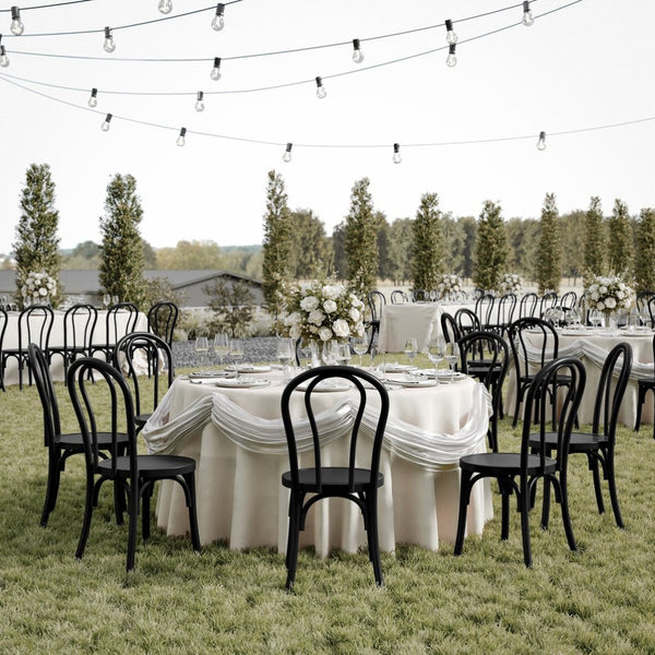 English Elm Betsy Solid Wood Stackable Dining Chair - Timeless Design for Commercial Spaces and Home Use Black ZH-8003A-BLK-GG