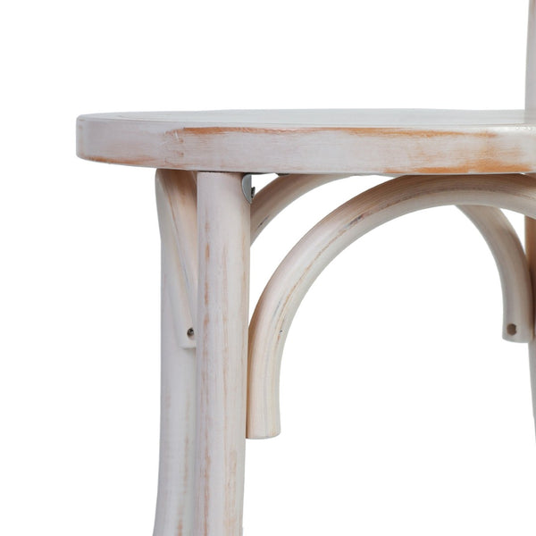 English Elm Betsy Solid Wood Stackable Dining Chair - Timeless Design for Commercial Spaces and Home Use White Wash ZH-8003A-WHTWSH-GG