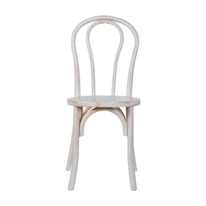 English Elm Betsy Solid Wood Stackable Dining Chair - Timeless Design for Commercial Spaces and Home Use White Wash ZH-8003A-WHTWSH-GG