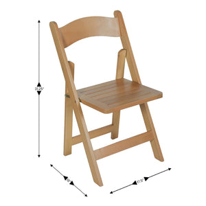 English Elm Holden Solid Beechwood Folding Dining Chair - Classic Charm, Ergonomic Comfort, Easy Storage Solution Oak ZH-8005-3-OAK-GG