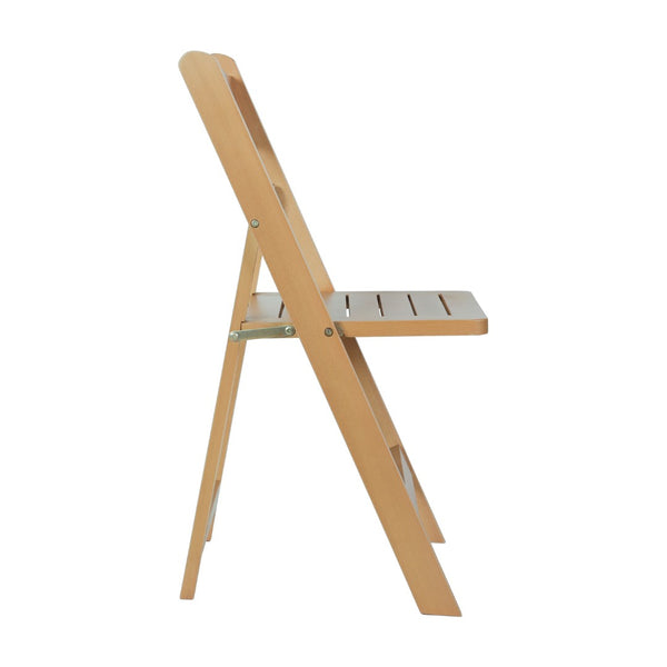 English Elm Holden Solid Beechwood Folding Dining Chair - Classic Charm, Ergonomic Comfort, Easy Storage Solution Oak ZH-8005-3-OAK-GG