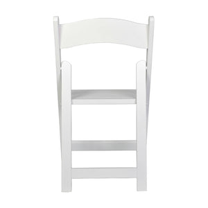 English Elm Holden Solid Beechwood Folding Dining Chair - Classic Charm, Ergonomic Comfort, Easy Storage Solution White ZH-8005-3-WHT-GG