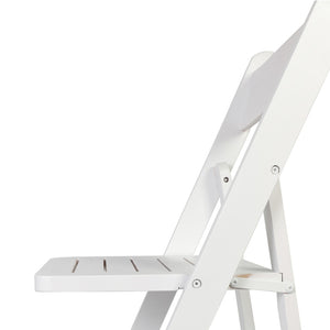 English Elm Holden Solid Beechwood Folding Dining Chair - Classic Charm, Ergonomic Comfort, Easy Storage Solution White ZH-8005-3-WHT-GG