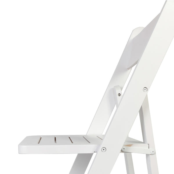 English Elm Holden Solid Beechwood Folding Dining Chair - Classic Charm, Ergonomic Comfort, Easy Storage Solution White ZH-8005-3-WHT-GG