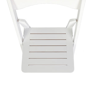 English Elm Holden Solid Beechwood Folding Dining Chair - Classic Charm, Ergonomic Comfort, Easy Storage Solution White ZH-8005-3-WHT-GG